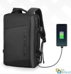 Mark Ryden Rucsac/Ghiozdan Mark Ryden pentru laptop 17.3", 26L, port USB, full impermeabil, sistem antifurt, unisex, spatios, calatorie, scoala sau servici, negru (MR48654865) Geanta, rucsac laptop
