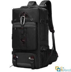 MingLu Rucsac pentru drumetii, MingLu, port USB, impermeabil, ergonomic, extensibil 56-77, 3 modalitati de purtare, unisex, negru (ML52465246)
