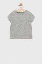 Benetton gyerek pamut póló szürke, sima - szürke 130 - answear - 5 290 Ft