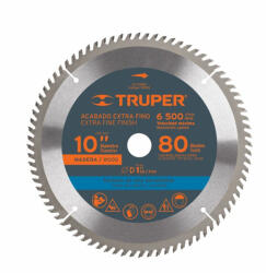 TRUPER ST-1080E Körfűrészlap fához, keményfémlapkákkal, 80 fog, 250 / 25, 4 mm (18309) (T18309)