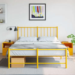 vidaXL 2 db mustársárga acél éjjeliszekrény 34, 5 x 39 x 44 cm (841758) - balena