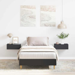 vidaXL fekete szerelt fa ágykeret matrac nélkül 100 x 200 cm (861040) - balena