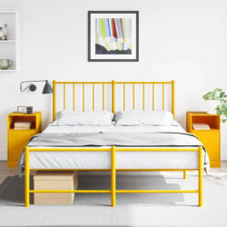 vidaXL 2 db mustársárga acél éjjeliszekrény 34, 5 x 39 x 62 cm (841770) - balena
