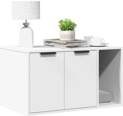 vidaXL fehér szerelt fa macskaalomdoboz 80 x 50 x 45 cm (857733) - balena