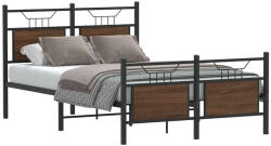 vidaXL barna tölgy színű szerelt fa ágykeret matrac nélkül 120x200 cm (4106857) - balena