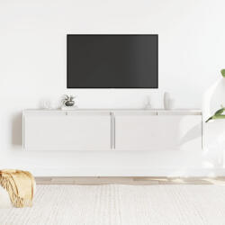 vidaXL 2 db fehér tömör fenyőfa faliszekrény 80 x 30 x 35 cm (813458)