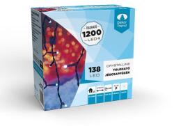 DekorTrend Crystalline toldható LED jégcsapfüzér 2, 0x0, 9 m 138 db HIDEG FEHÉR LED-del, fekete kábellel (KAT 215)