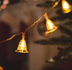  LED fényfüzér - csengettyű - 20 LED - 2, 3 méter - melegfehér - 3 x AA (glo-58216)