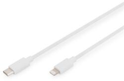 ASSMANN Power Delivery 2.0 USB type-C - Lightning fehér gyorstöltő kábel 1m (DB-600109-010-W) - bestbyte