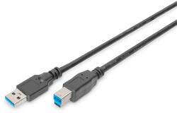 ASSMANN SuperSpeed 3.0 USB type-B - USB type A fekete kábel 1, 8m (AK-300115-018-S) - bestbyte