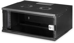 ASSMANN SOHO PRO 19" 4U 240x540x400mm üvegajtós fekete fali rack szekrény (DN-49201) - bestbyte