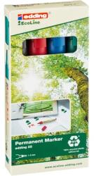 edding 22 Ecoline 4db-os vegyes színű permanent marker készlet (7580176004) (7580176004)