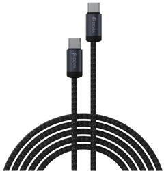 DEVIA GRACIOUS cablu de date (Tip-C - Tip-C, 60W, 3A, încărcător rapid PD, 100cm, șiret) NEGRU EC646 (ST107885)
