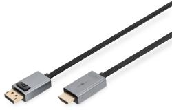 ASSMANN High Speed UHD 4K 3D 30Hz aranyozott 1.2 DisplayPort - HDMI type A kábel 3m (DB-340202-030-S) - officedepot