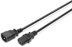ASSMANN 250V 10A IEC C13 csatlakozó IEC C14 dugó 1, 8m hosszabbító kábel (AK-440201-018-S)