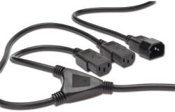 ASSMANN 250V 10A 2x IEC C13 csatlakozó IEC C14 dugó 1, 8, m Y tápkábel (AK-440400-017-S)