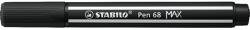 STABILO Pen 68 MAX vágott hegyű fekete prémium rostirón (768/46)
