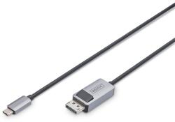 ASSMANN UHD 8K 30Hz kétirányú 1.4 DisplayPort - USB type-C kábel 1m (DB-300334-010-S) - officedepot