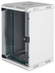 ASSMANN 10"/19" 5/10U Kombinált 350/483mm mély üvegajtós szürke fali rack szekrény (DN-1019) - officedepot