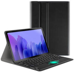 Samsung Tab S9 Plus 12.4 / Tab S10 Plus 12.4 SM-X810 / X816B / X820 / X826B, Bluetooth billentyűzetes, mappa tok, Touch Pad, mágneses rögzítés, Wooze Simple Touch, fekete - mobilkozpont