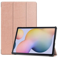 Samsung Tab S7 Plus 12.4 / Tab S7 FE 12.4 / Tab S8 Plus 12.4, mappa tok, Trifold, vörösarany - mobilkozpont