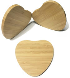 Univerzális vezeték nélküli töltő állomás, Qi Wireless, 10W, fahatású, szív alakú, Wooze Bamboo Qi Wireless Heart Shape, barna