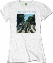 The Beatles Ing Abbey Road & Logo Womens White L (BEATTEEP46LW03)