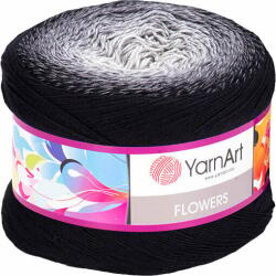 YARNART Flowers 253 Grey White Kötőfonal (Flowers 253)
