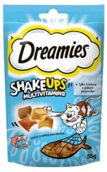 Dreamies ShakeUps Multivitamins 55g macska csemege tengeri herkentyű lakoma lazac, tonhal és garnélarák ízesítéssel