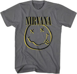 Nirvana Ing Inverse Happy Face Unisex Charcoal Grey 2XL (NIRVTS13MC05)