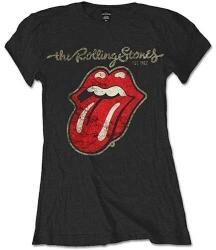 The Rolling Stones Plastered Tongue Black XL Női Ing (RSTEE10LB04)