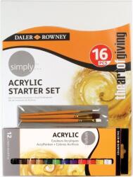Daler-Rowney Simply Akril festékek készlete 12 x 12 ml 16 db (126500005)