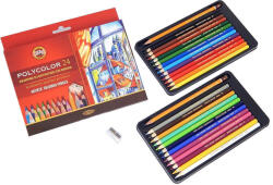 KOH-I-NOOR Polycolor Coloured Pencils with Sharpener Színes ceruza készlet 24 db (3834024007KZ)