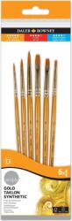 Daler-Rowney Simply Acrylic Brush Gold Taklon Synthetic Ecsetkészlet 6 db (216920601)