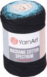 YARNART Macrame Cotton Spectrum 225 m 1310 Black Blue Zsinór (Macrame Cotton Spectrum 1310)