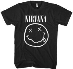Nirvana White Happy Face Black 2XL Ing (NIRVTS03MB05)