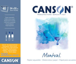 Canson Pad Montval Cold Pressed Vázlatfüzet 40 32 x 24 cm 200 g Natural White (C200807358)