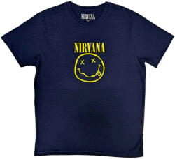 Nirvana Yellow Happy Face Navy Blue XL Ing (NIRVTS04MN04)