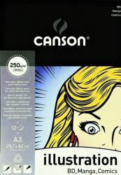 Canson Illustration Manga Vázlatfüzet 12 A3 250 g White (C200387201)