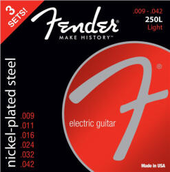 Fender 250L 9-42 3 pack Elektromos gitárhúrok (073-0250-309)