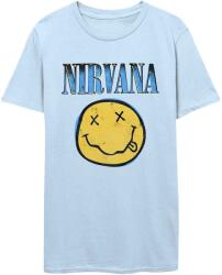 Nirvana Ing Xerox Happy Face Blue Unisex Light Blue S (NIRVTS14MLB01)