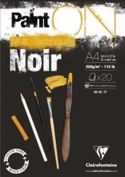 Clairefontaine Paint'On Black Pad Vázlatfüzet 20 A4 250 g (975169C)