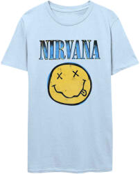 Nirvana Ing Xerox Happy Face Blue Unisex Light Blue M (NIRVTS14MLB02)