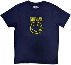 Nirvana Ing Yellow Happy Face Unisex Navy Blue M (NIRVTS04MN02)