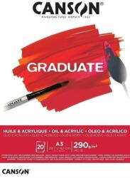 Canson Pad Graduate Huile & Acrylique Vázlatfüzet 20 A3 290 g (C400110381)