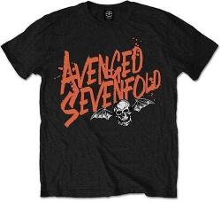 Avenged Sevenfold Orange Splatter Black S Ing (ASTS31MB01)