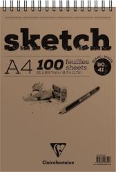 Clairefontaine Sketch Wirebound Pad Vázlatfüzet 100 A4 90 g (96604C)