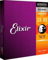 Elixir 11182 Nanoweb 13-53 Akusztikus gitárhúrok (11182)