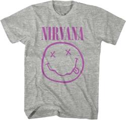 Nirvana Ing Purple Happy Face Unisex Grey 2XL (NIRVTS34MG05)