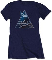 Def Leppard Triangle Logo Navy Blue S Női Ing (DEFLTS05LN01)